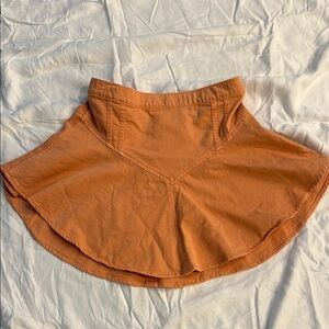 Aerie Skater Mini Skirt in Orange